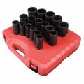 Gourmetgalley 4686 0.75 Inch Drive 17 Piece Metric Deep Impact Socket GO67514